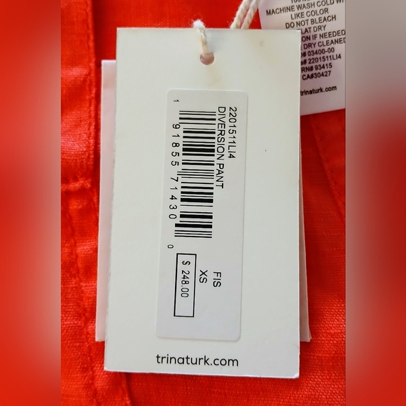 TRINA TURK OUT OF OFFICE DIVERSION LINEN PANTS. - Picture 11 of 11